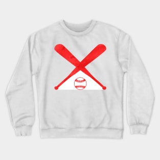 Softball Red Crewneck Sweatshirt